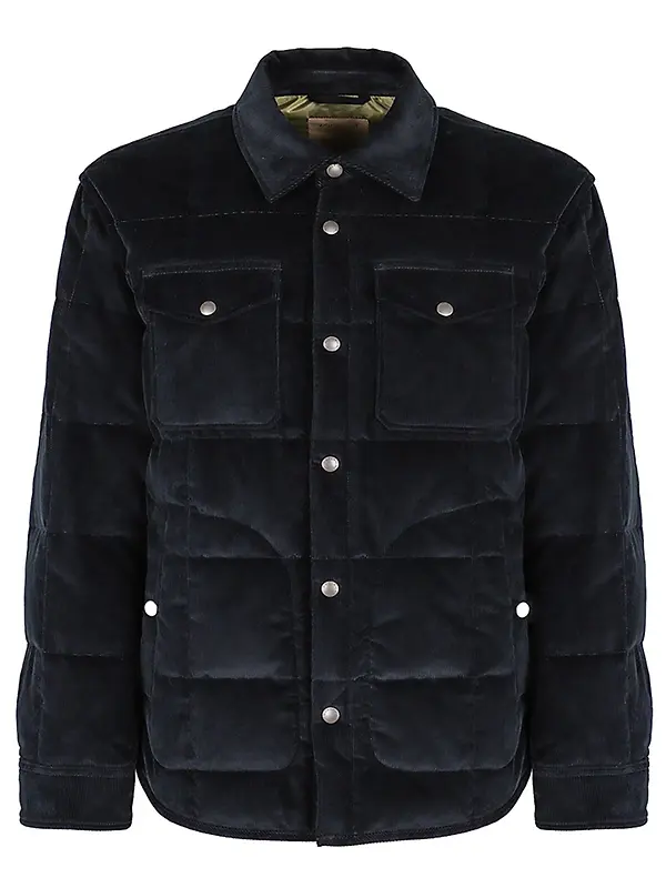 Woolrich Men's Alaskan Corduroy Down Overshirt Jacket - Melton Blue Image 1