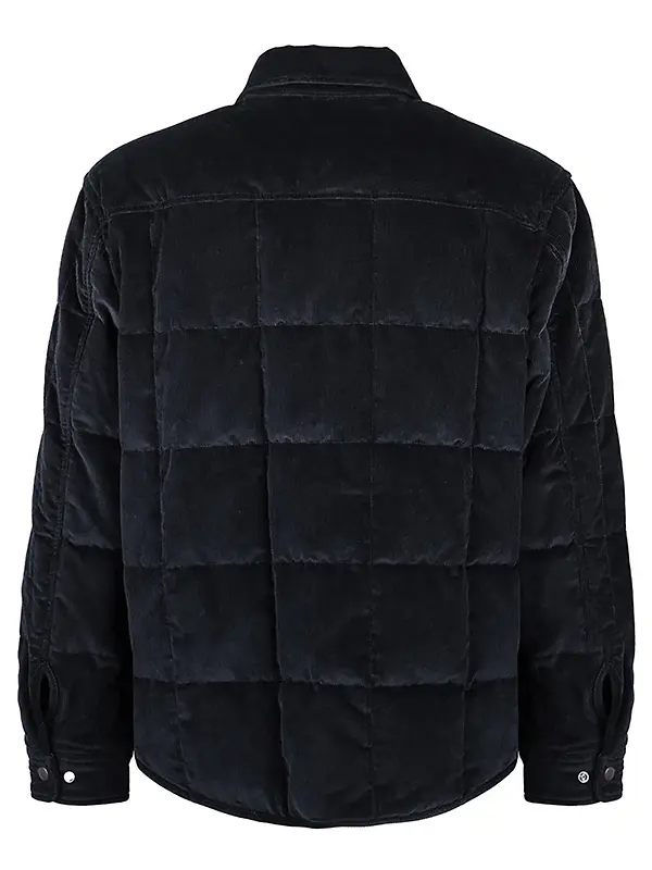 Woolrich Men's Alaskan Corduroy Down Overshirt Jacket - Melton Blue Image 2