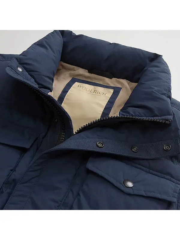 Woolrich Men's Garment-Dyed Quilted Nylon Vest - Melton Blue Image 6