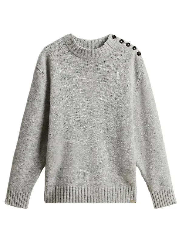 Woolrich Women's Alpaca Blend Sweater - Grey Melange Image 1
