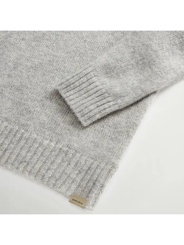 Woolrich Women's Alpaca Blend Sweater - Grey Melange Image 7
