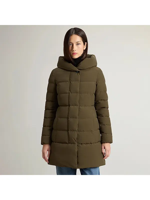 Woolrich Women's Puffy Prescott Parka - Dark Green Image 2