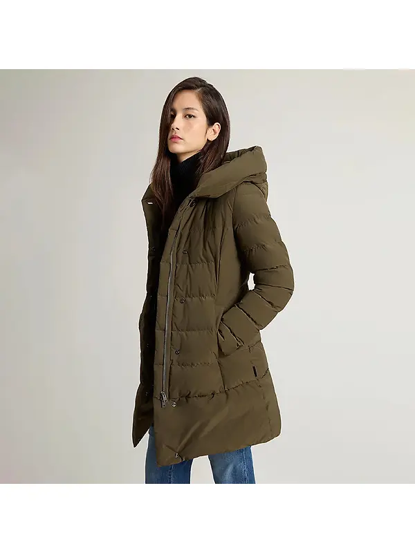 Woolrich Women's Puffy Prescott Parka - Dark Green Image 5