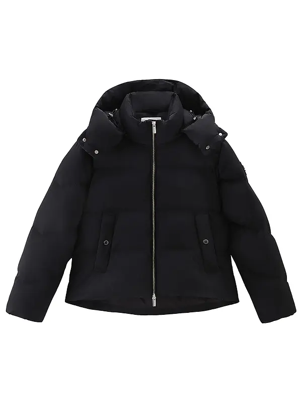 Woolrich Women's Short Alsea Down Puffer Jacket - Black Image 1