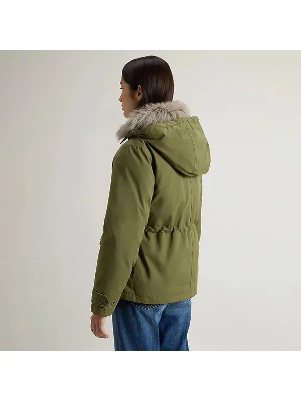 Woolrich Women's Short Arctic Parka - Greenstone Image 4