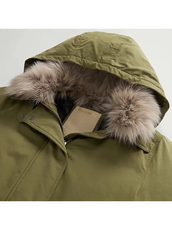 Woolrich Women's Short Arctic Parka - Greenstone Image 7