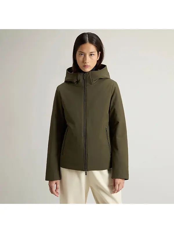 Woolrich Women's Short Firth Down Parka - Dark Green Image 2