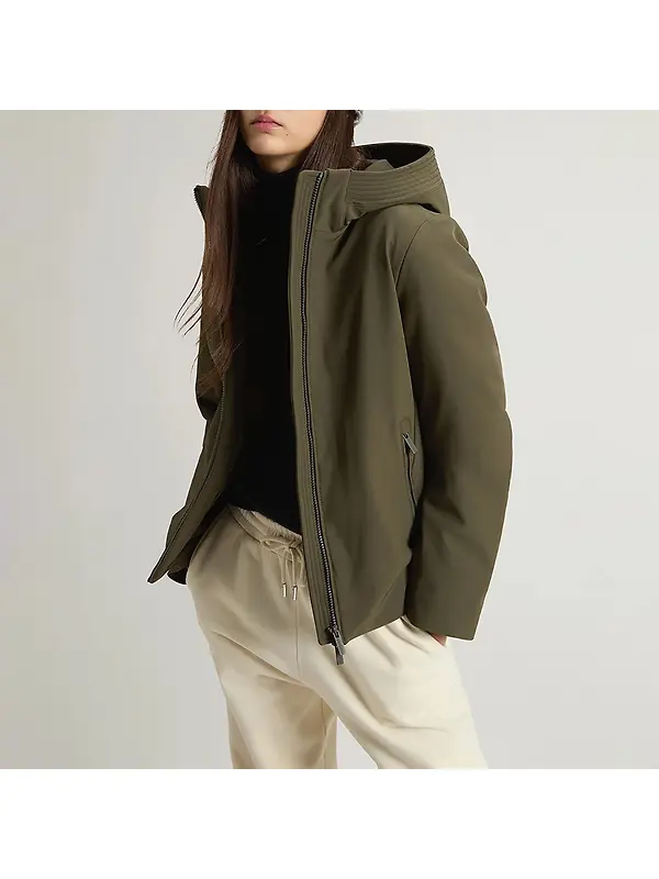 Woolrich Women's Short Firth Down Parka - Dark Green Image 5