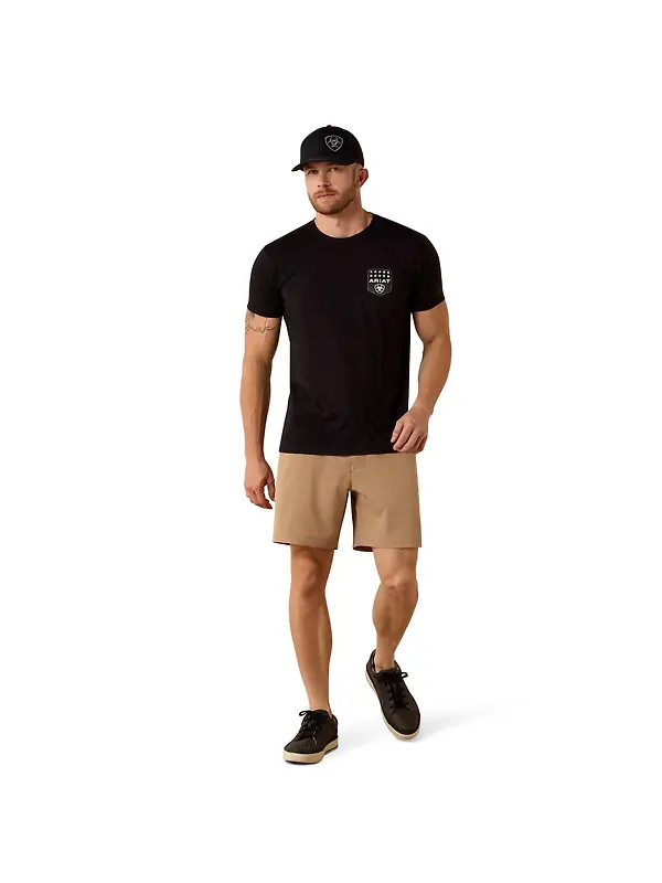 Ariat Men's Ariat Stripe Patriotic Badge T-Shirt - Black Image 3