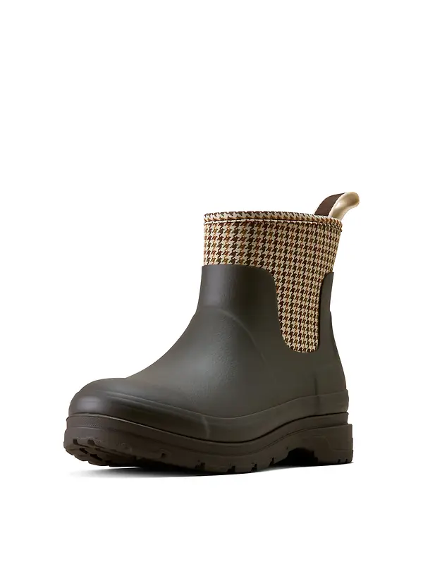 Ariat Women's Kelmarsh Shortie Rubber Boots - Chocolate/ Tan Twill Image 7