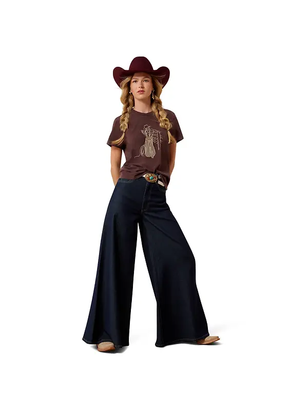 Ariat Women's Rebel With a Cause T-Shirt - Chocolate Plum Image 2