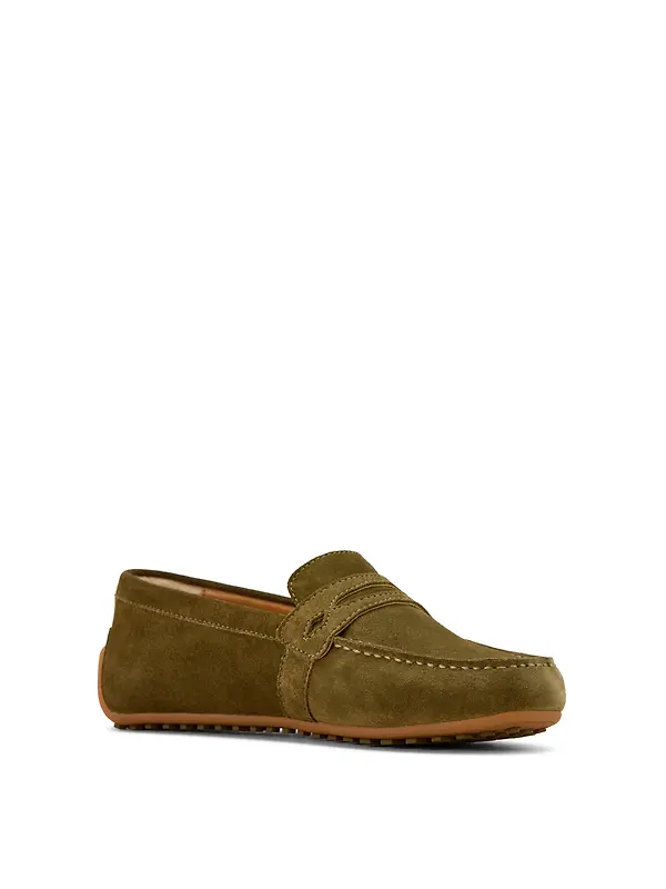 Ariat Women's Selene Driving Shoes - Dark Olive Suede Image 4