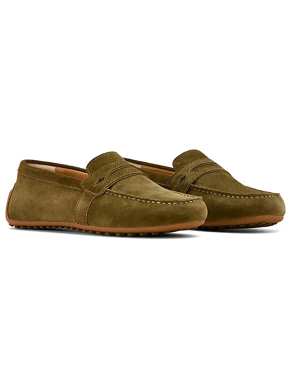 Ariat Women's Selene Driving Shoes - Dark Olive Suede Image 1