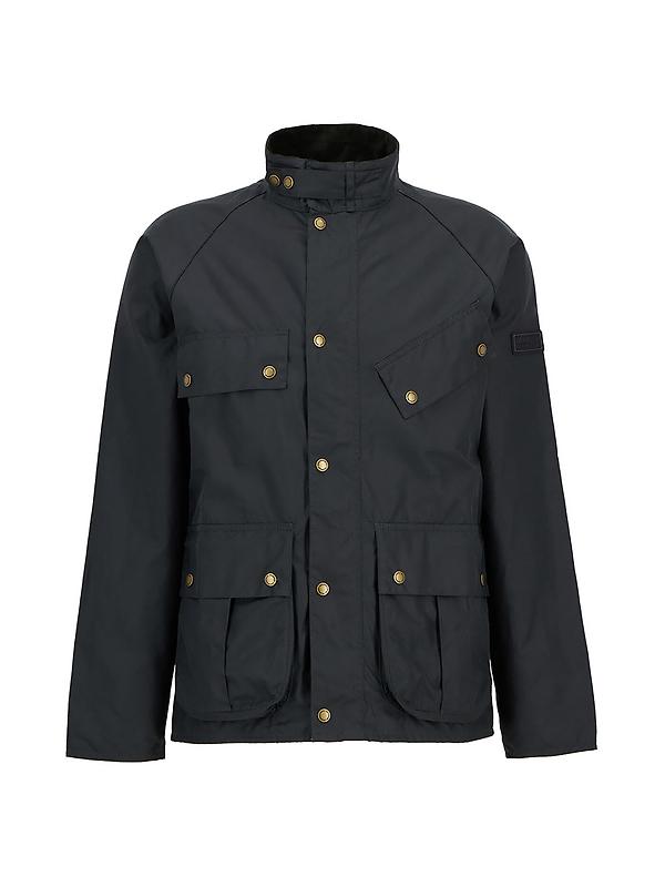 Barbour International Men's Winter SL Slim Fit Wax Biker Jacket