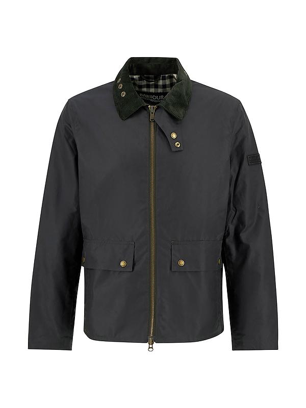 Barbour ブラックジャケット UK 8 OS Beaufort Wax Jacket Black by Barbour - Meadow