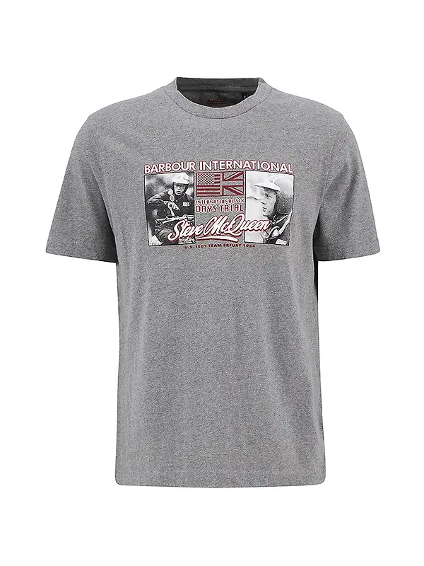 Barbour International Men's Multon T-Shirt - Anthracite Marl Product Image
