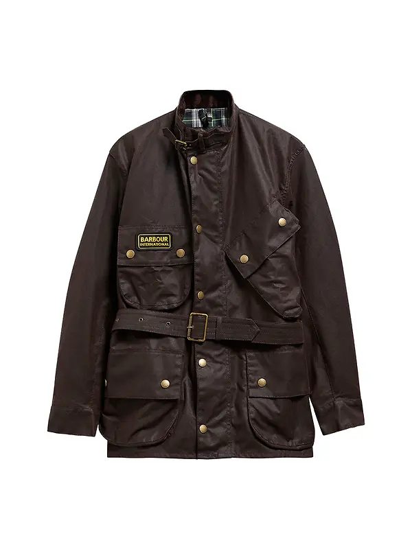 Barbour International Men's Original Wax Jacket - Black Oak Image 1