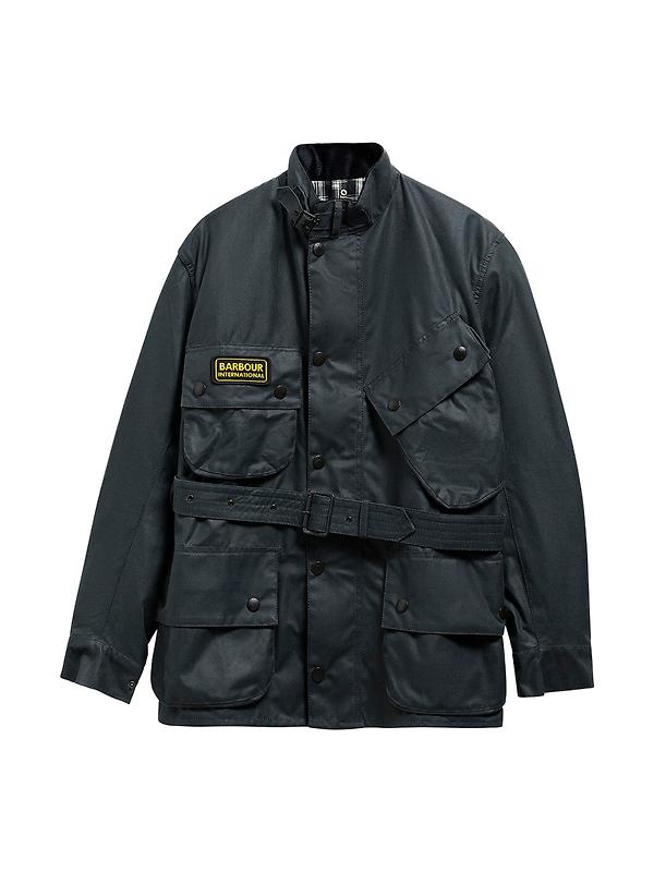 Barbour International Men's Union Jack Wax Jacket - Black
