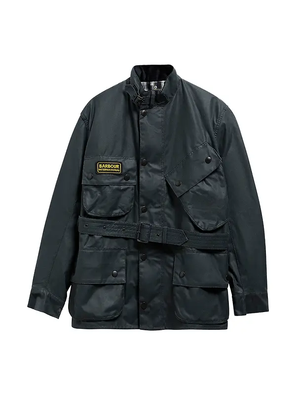 Barbour International Men's Original Wax Jacket - Dark Slate Image 1