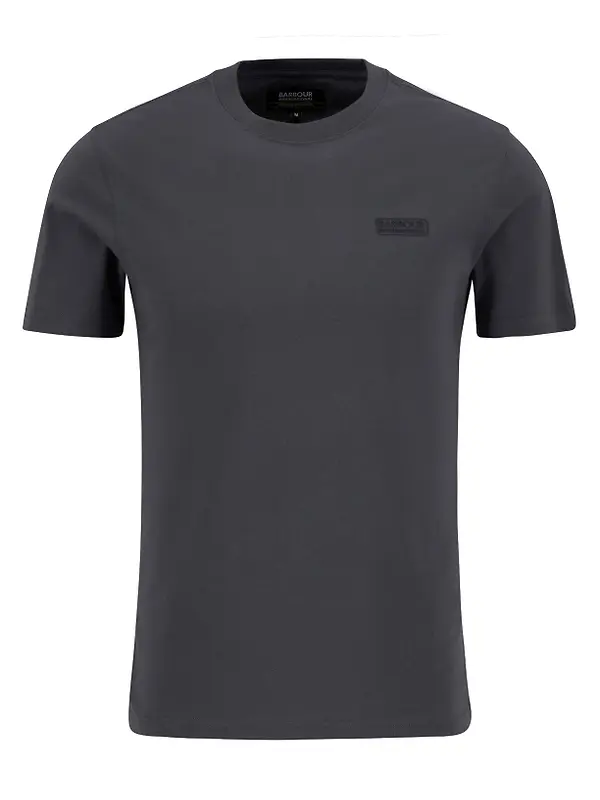 Barbour International Men's Small Logo Tee - Asphalt Image 1