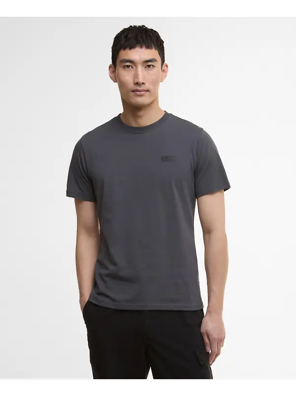 Barbour International Men's Small Logo Tee - Asphalt Image 2