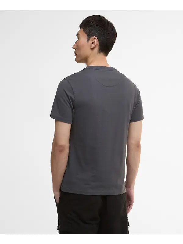 Barbour International Men's Small Logo Tee - Asphalt Image 4