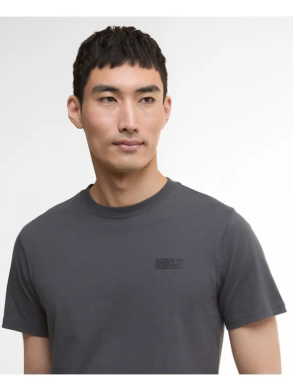 Barbour International Men's Small Logo Tee - Asphalt Image 5