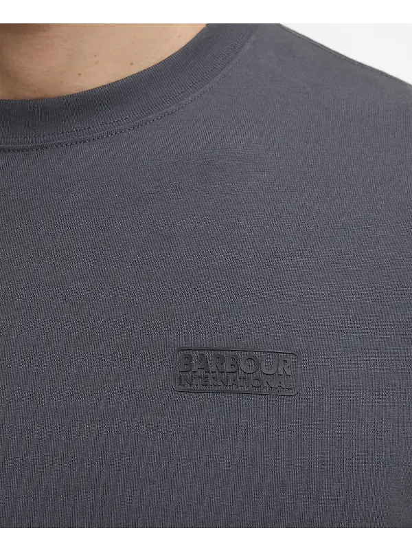 Barbour International Men's Small Logo Tee - Asphalt Image 6