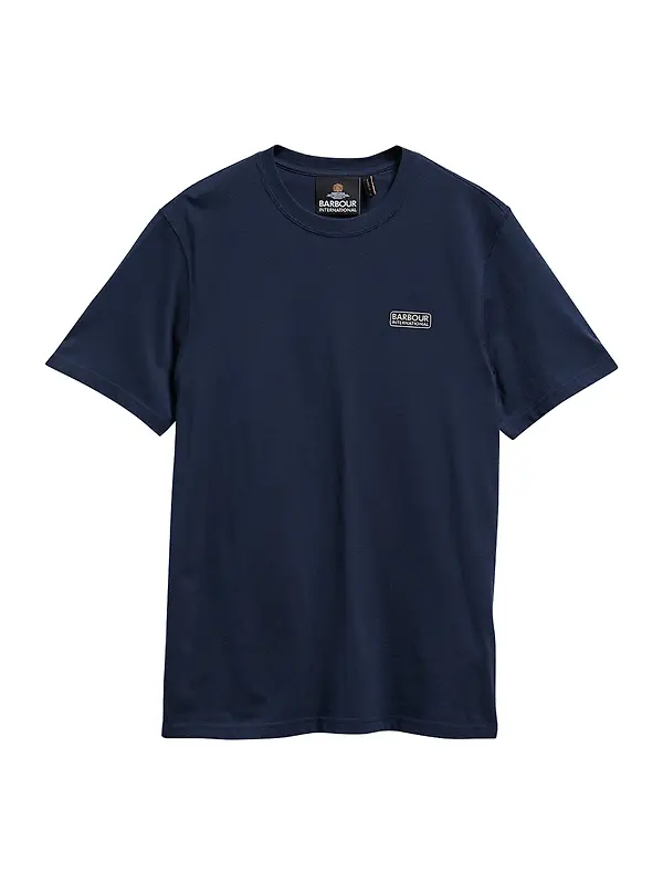 Barbour International Men's Small Logo Tee - Navy Blazer Image 1