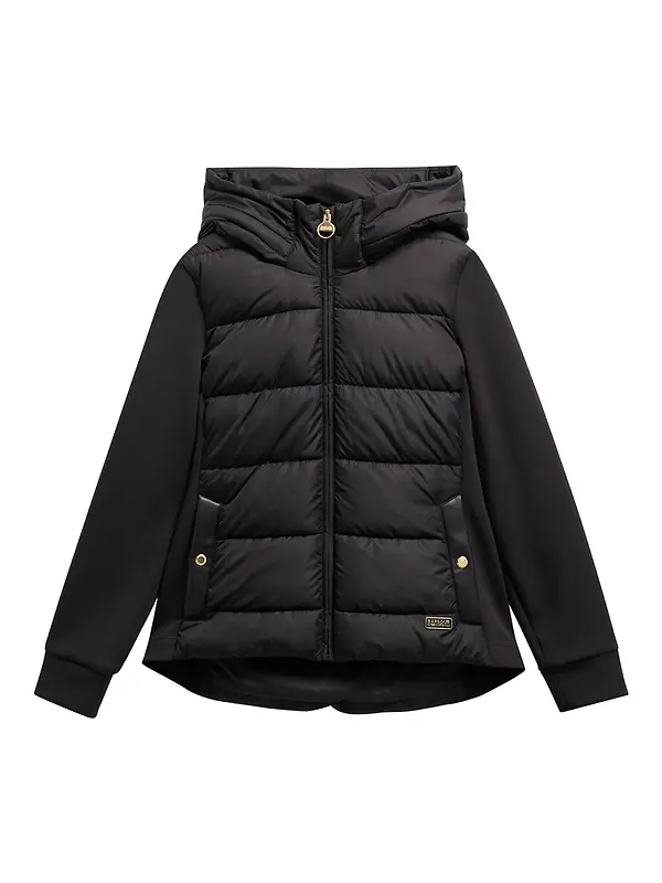 Barbour International Women's Conway Quilted Sweatshirt Jacket - Black Image 1