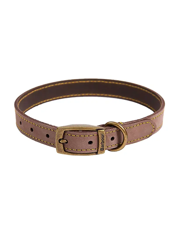 Barbour Leather Dog Collar - Brown Image 1