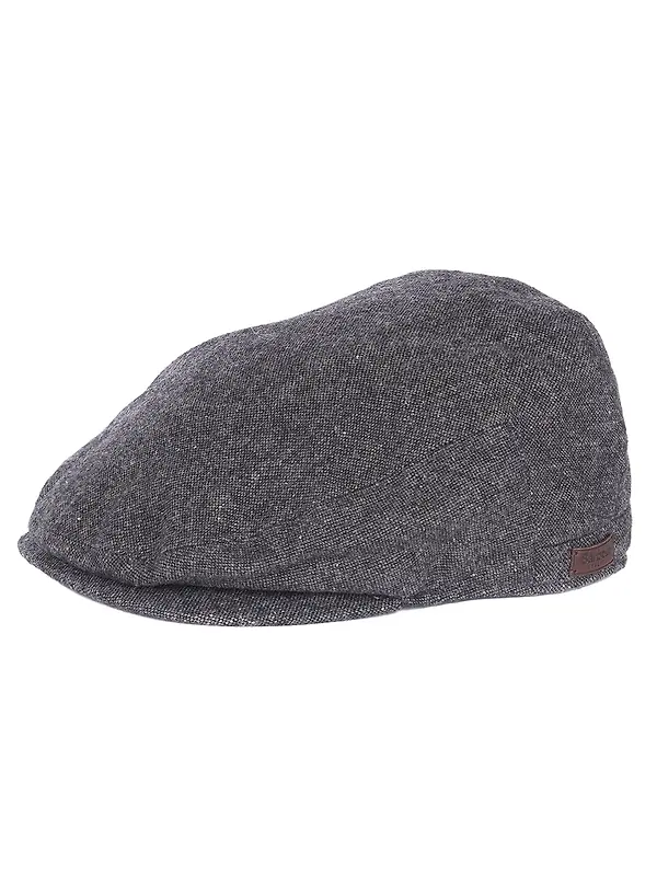 Barbour Men's Barlow Flat Cap - Grey Herringbone Image 1