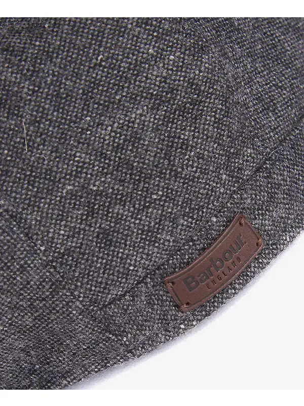 Barbour Men's Barlow Flat Cap - Grey Herringbone Image 3