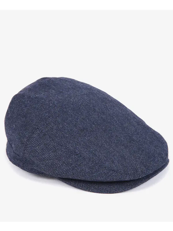 Barbour Men's Barlow Flat Cap - Navy Image 2