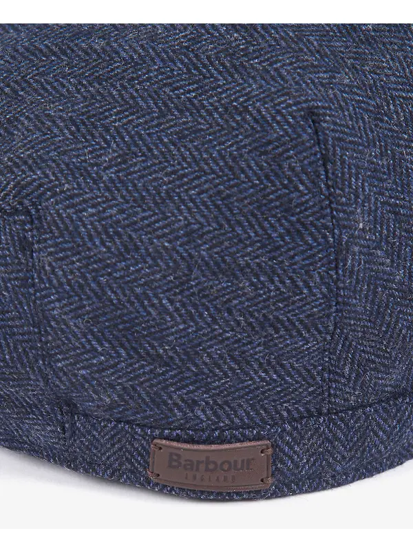 Barbour Men's Barlow Flat Cap - Navy Image 3