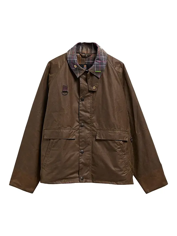Barbour Men's Icons Spey Wax Jacket - Beech Image 1