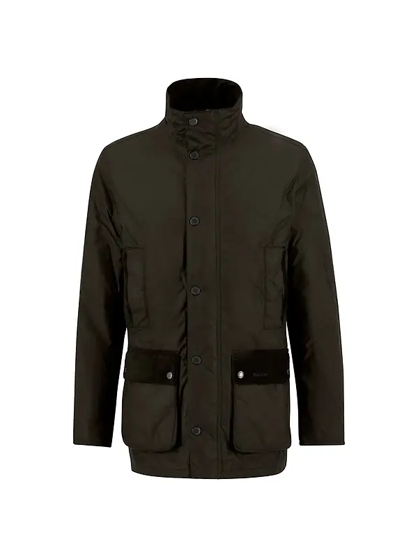 Barbour Men's Modern Border Wax Jacket - Dark Brown Image 1
