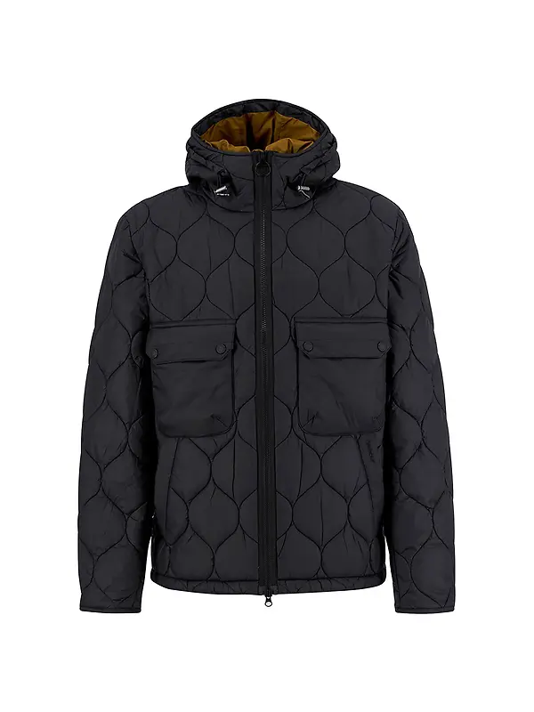 Barbour Men's Re-Engineered Hooded Spey Quilted Jacket - Black Image 1