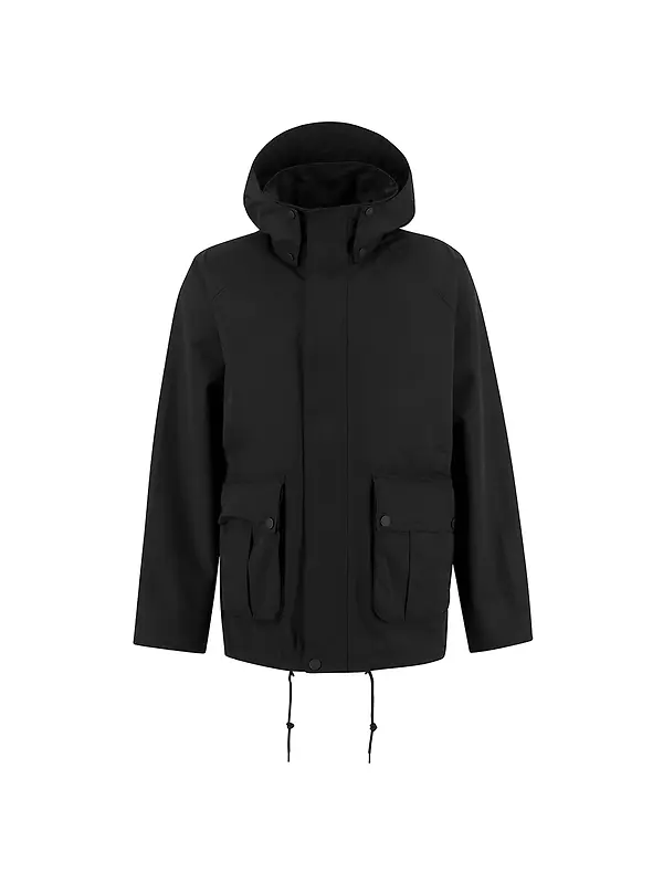 Barbour Men's Re-Engineered Hooded Wading Spey Showerproof Jacket - Black Image 1