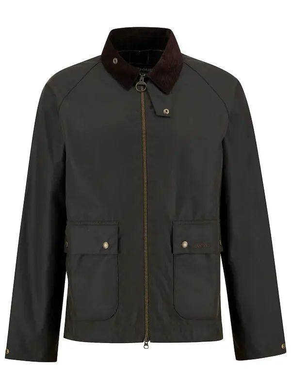 Barbour Men's Short Bedale Wax Jacket - Olive Image 1