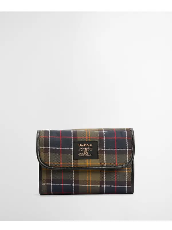Barbour Men's Tartan Hanging Washbag - Classic / Beacon Image 9