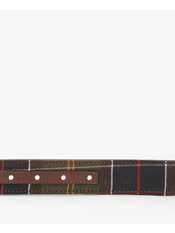 Barbour Men's Reversible Tartan Leather Belt - Classic Tartan / Brown Image 3