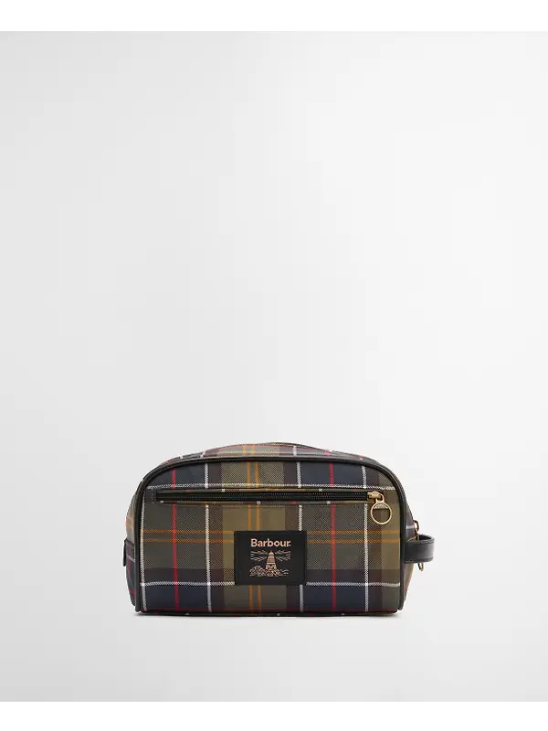 Barbour Men's Tartan Washbag - Classic / Beacon Image 8