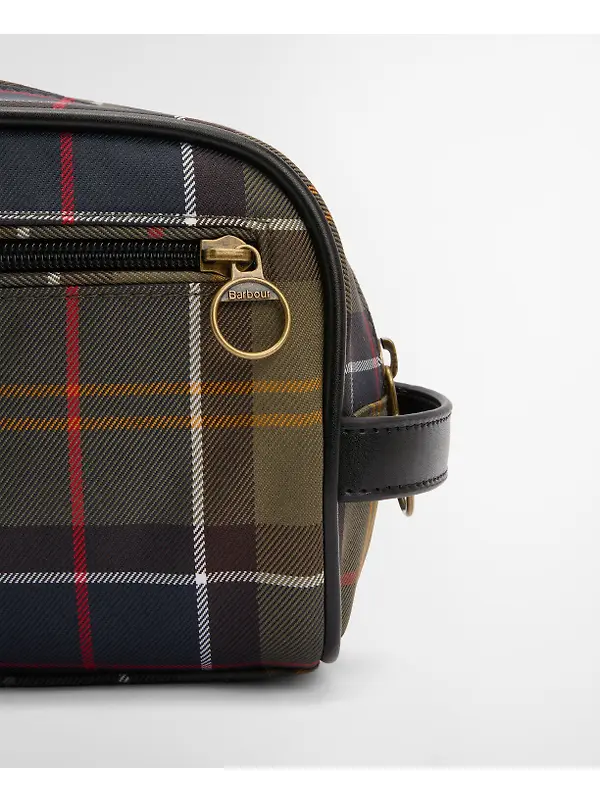 Barbour Men's Tartan Washbag - Classic / Beacon Image 3