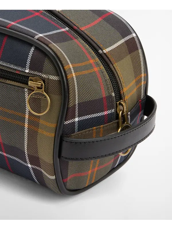 Barbour Men's Tartan Washbag - Classic / Beacon Image 4