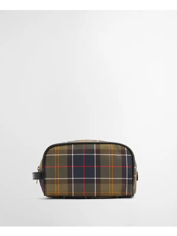 Barbour Men's Tartan Washbag - Classic / Beacon Image 6