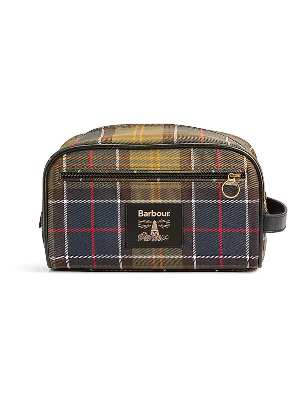 Barbour Men's Tartan Washbag - Classic / Beacon Image 1