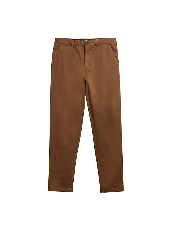 Barbour Men's Washed Stretch Tailored Trousers - Dark Sand Image 1