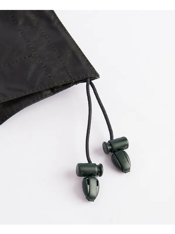 Barbour Men's Waxed Cotton Plain Hood - Sage Image 3