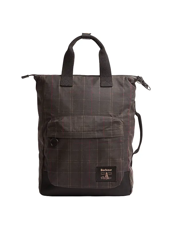 Barbour Field Wax Backpack - Dark Classic Tartan Image 1